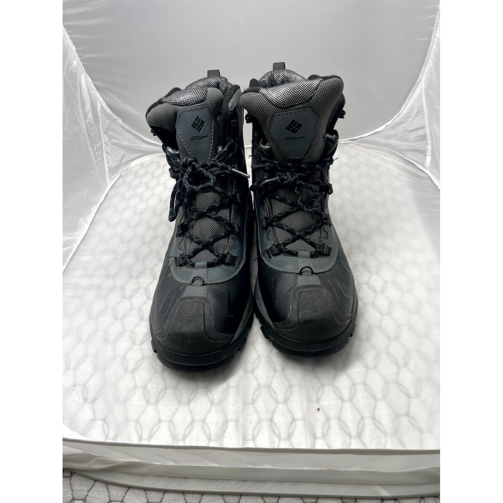Columbia Bugaboot Plus IV Mens 11 Black Graphite Omni Heat Lace Up Winter Boots